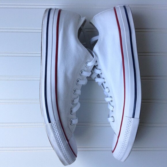 ⭐CONVERSE ALL-STAR UNISEX SNEAKERS in White, size 10 men’s/12 women’s⭐ - Picture 2 of 8